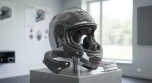 Intérieur démontable et mousses de confort d'un casque intégral touring pour long parcours.