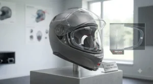 Visière de casque intégral touring munie d'une lentille anti-buée Pinlock Max Vision.