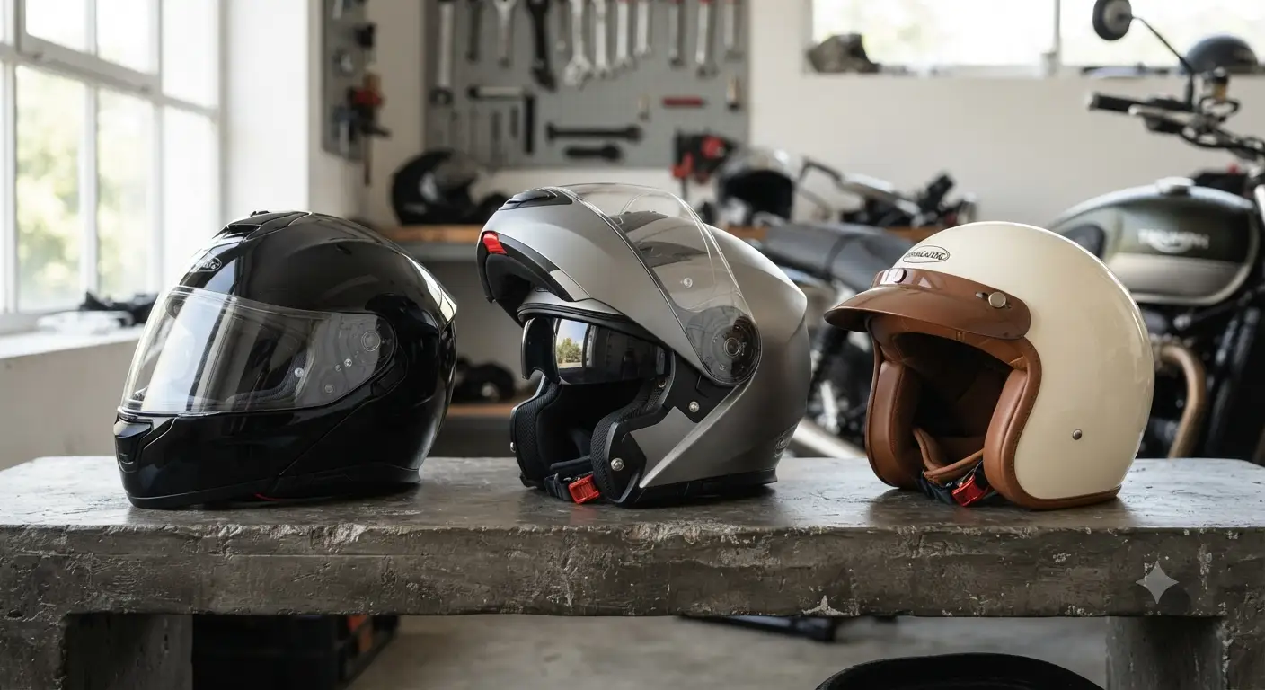 Confronto tra casco integrale modulare o jet per capire quale modello scegliere per la propria moto