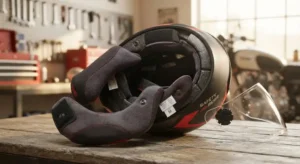 Interni rimovibili e lavabili di un casco moto economico ma di qualita