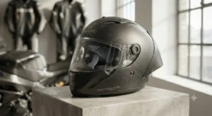 Casco Shark in fibra di carbonio dal design ultraleggero e finitura opaca