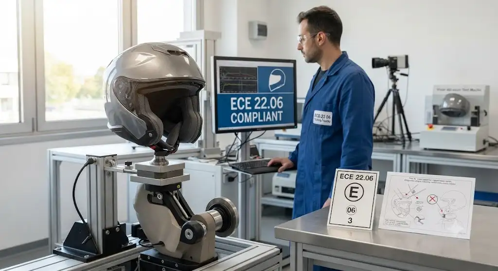 Spiegazione della nuova omologazione ECE 22.06 per i caschi moto in Italia