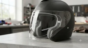 Visiera trasparente antigraffio predisposta per lente Pinlock su un casco moto economico
