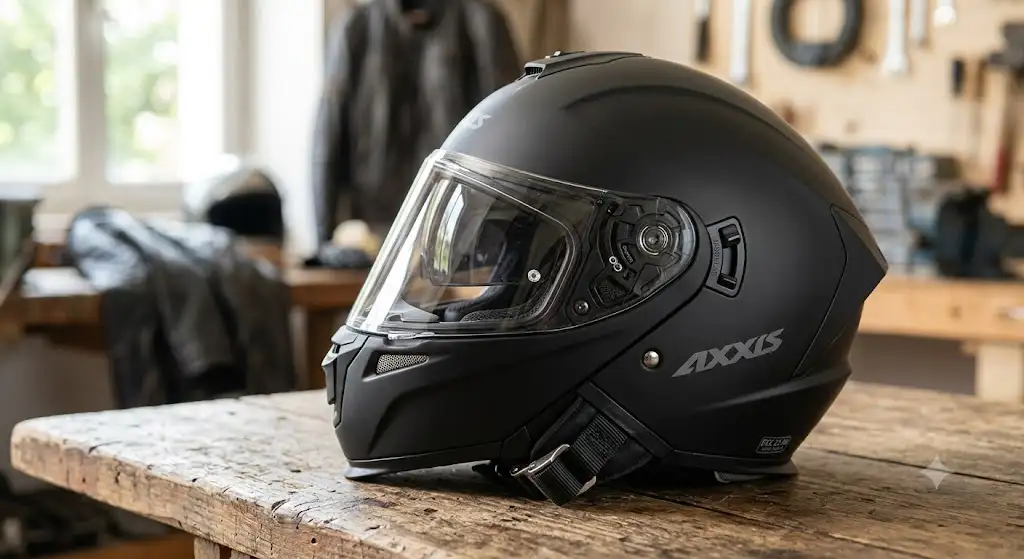 casque jet mentonnière amovible modulaire en noir mat vu de profil.