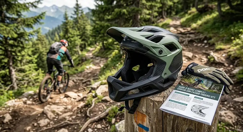 Guide d'achat complet pour bien choisir son casque enduro VTT sur les sentiers techniques.