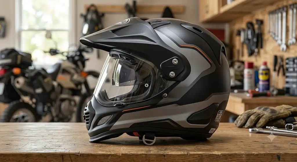 casque trail visière amovible et écran solaire intégré vu de profil