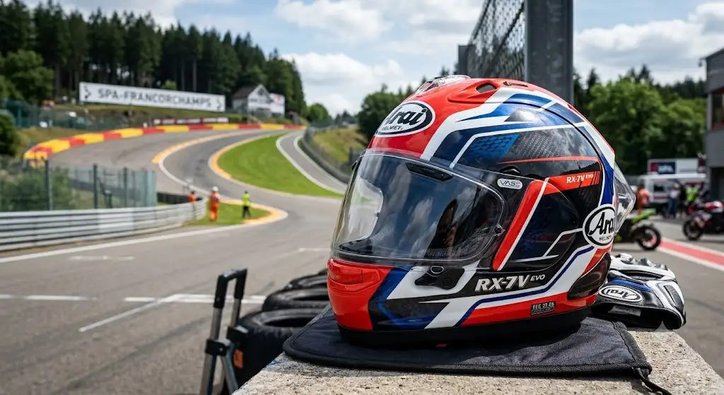 Casque Arai RX-7V EVO intégral homologué ECE 22-06 pour motard sur circuit