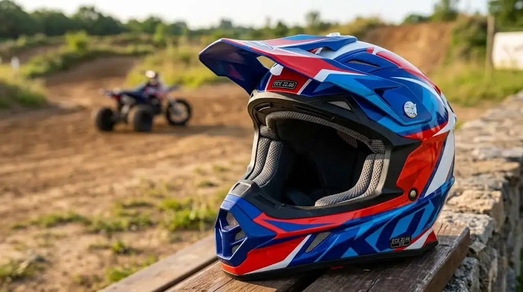 Casque cross enfant homologué ECE pour motocross et quad tout-terrain